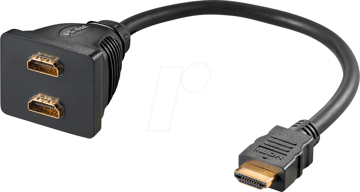 4040849687846 - 68784 - Adapterkabel hdmi Stecker auf 2x hdmi Buchse (68784) - Goobay