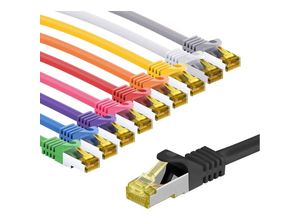 4040849699412 - RJ45 Patchkabel s ftp (PiMF) 500 MHz mit cat 7 Rohkabel 3m verschiedene Farben 10er Pack - Goobay