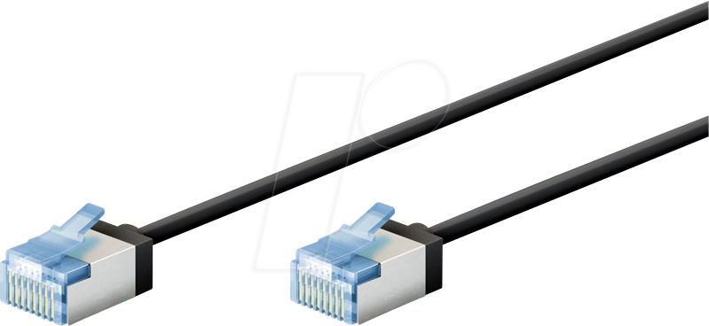 4040849743191 - CAT6a Patchkabel 74319 2m schwarz u ftp slim Ultraflex - Goobay