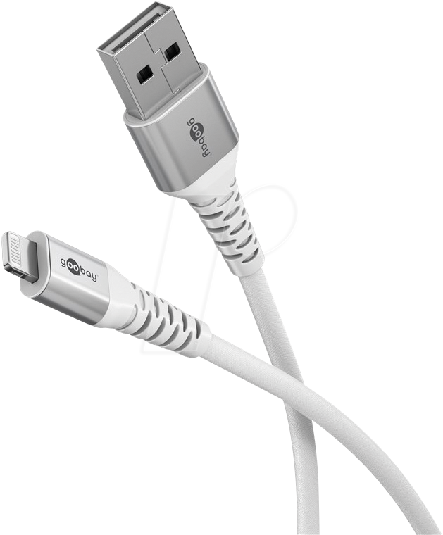 4040849745102 - GOOBAY 74510 - Sync- & Ladekabel USB-A -> Lightning 60 W 05 m Textil weiß