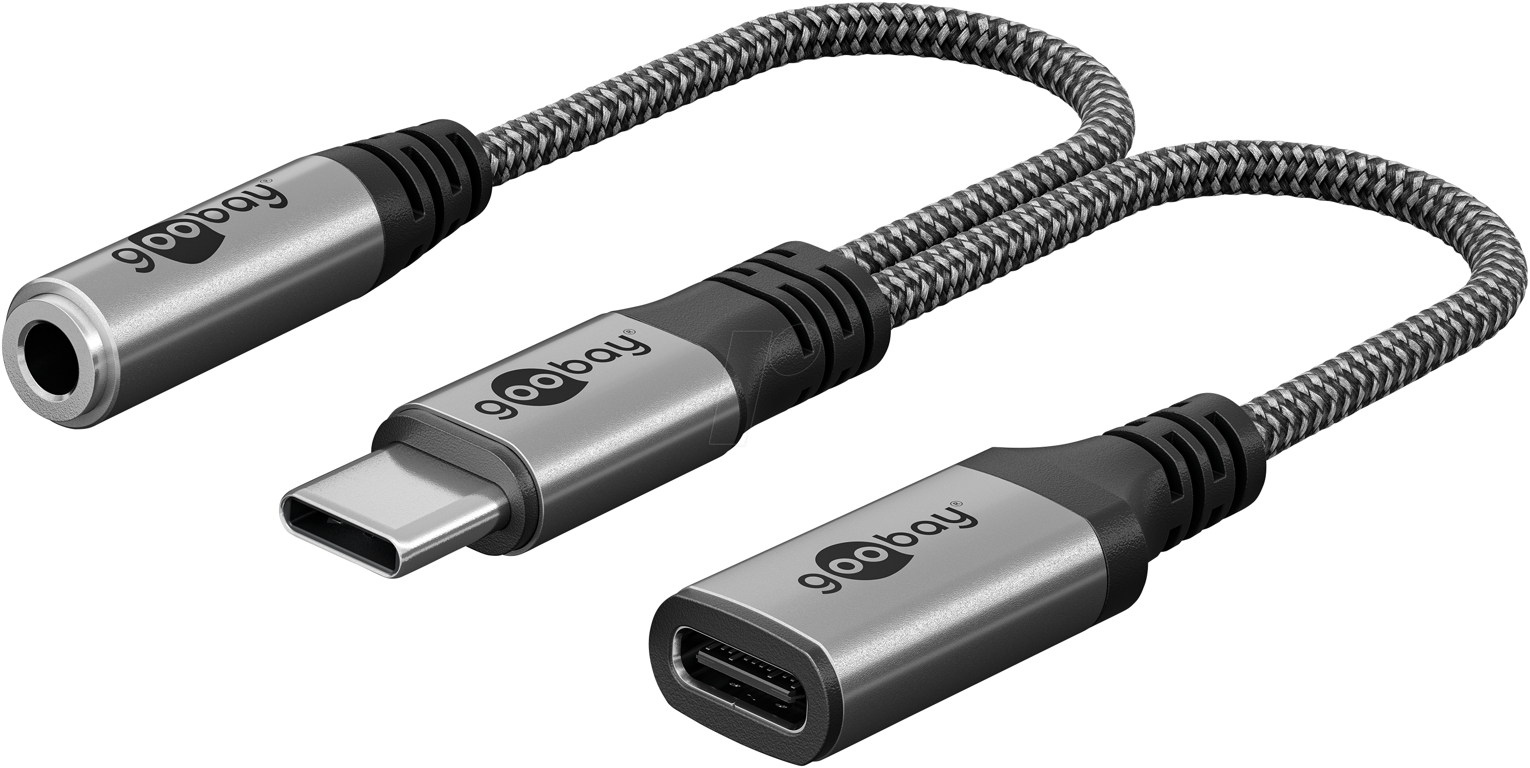 4040849745249 - GOOBAY 74524 - Adapter Kabel USB C auf Klinke + USB-C 015 m