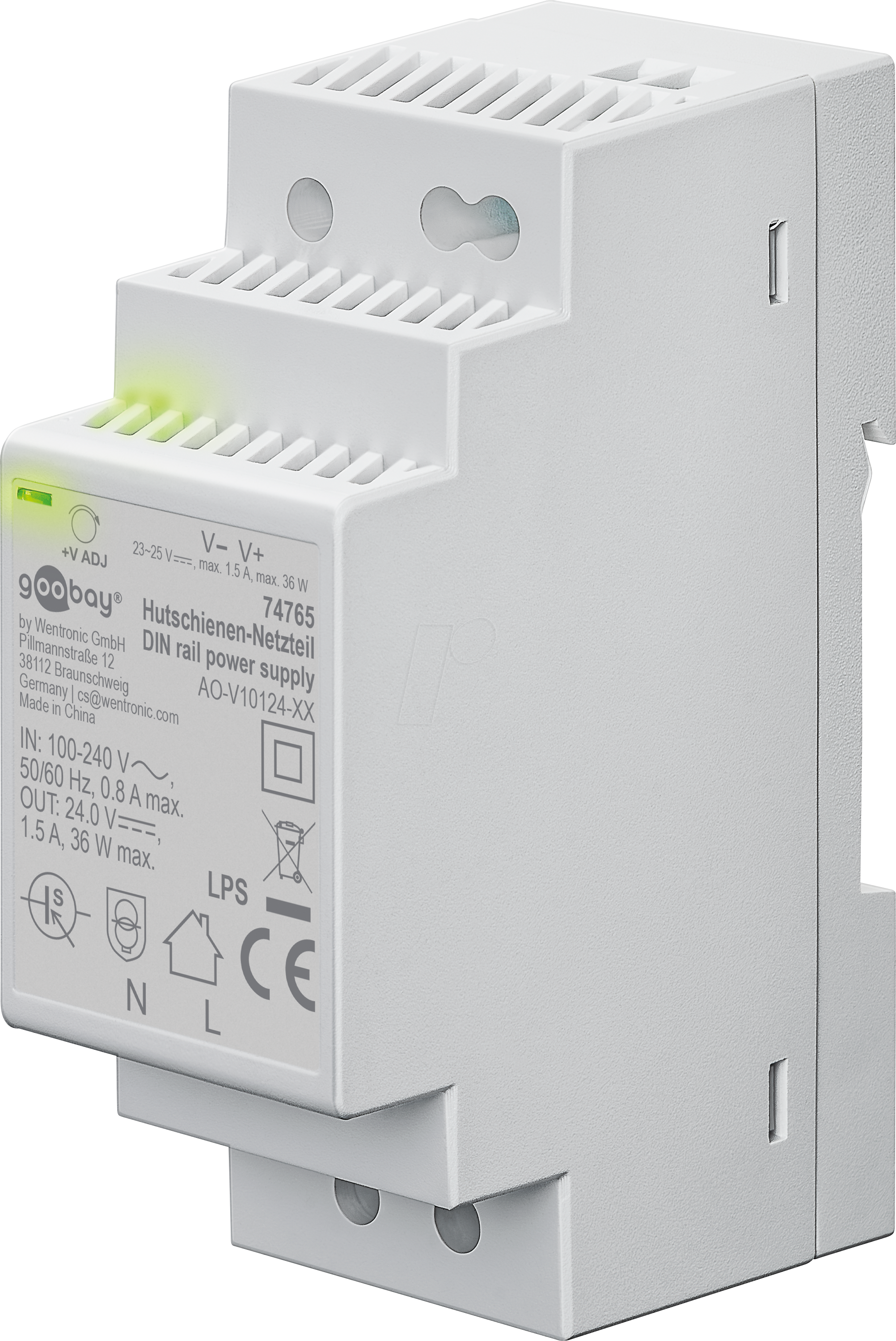 4040849747656 - GOOBAY 74765 - Schaltnetzteil Hutschiene 36 W 24 V 15 A 4040849747656 - GOOBAY 74765 - Schaltnetzteil Hutschiene 36 W 24 V 15 A