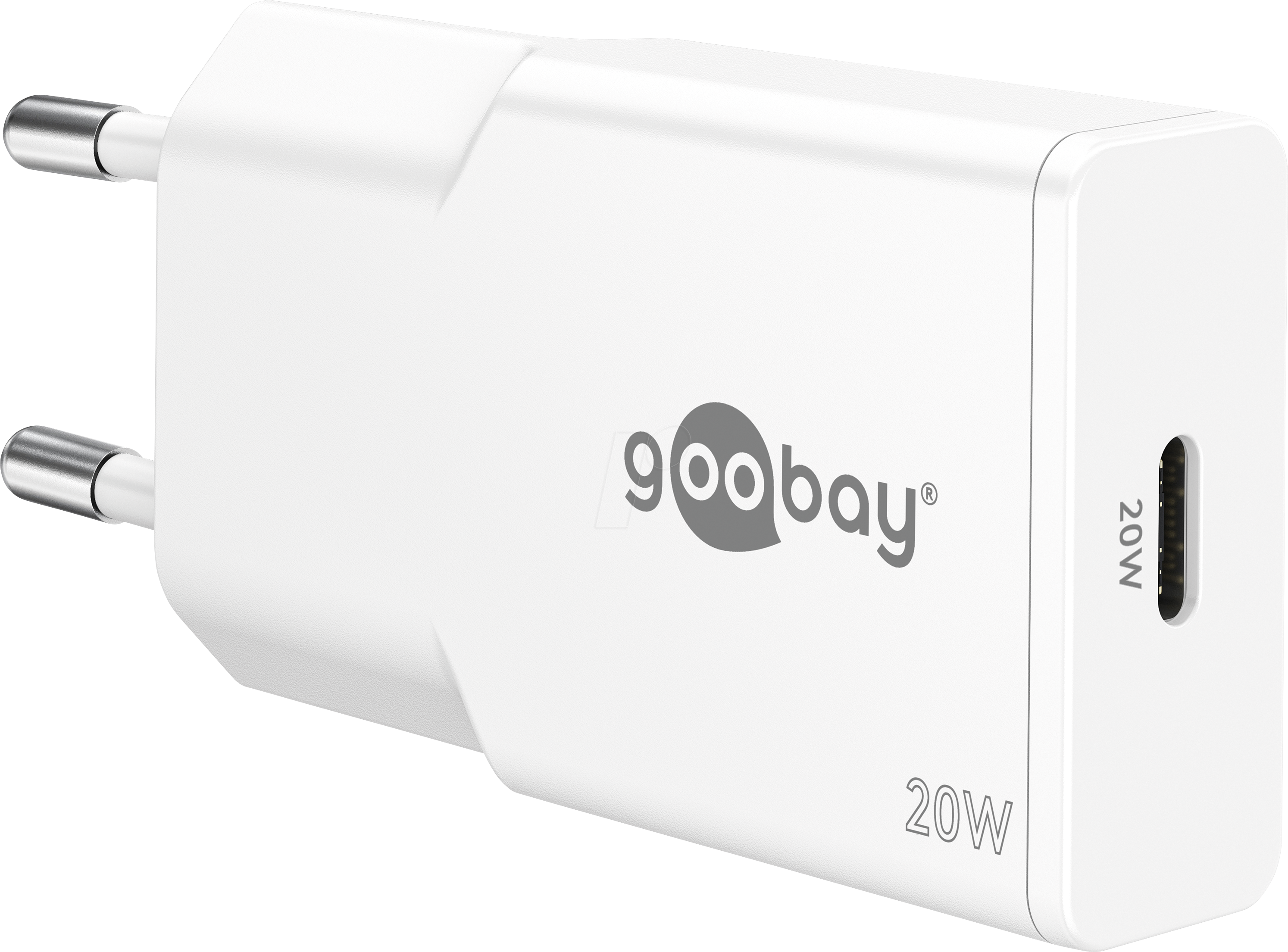 4040849757280 - GOOBAY 75728 - USB-Ladegerät 20 W 1x USB-C GaN Slim weiß
