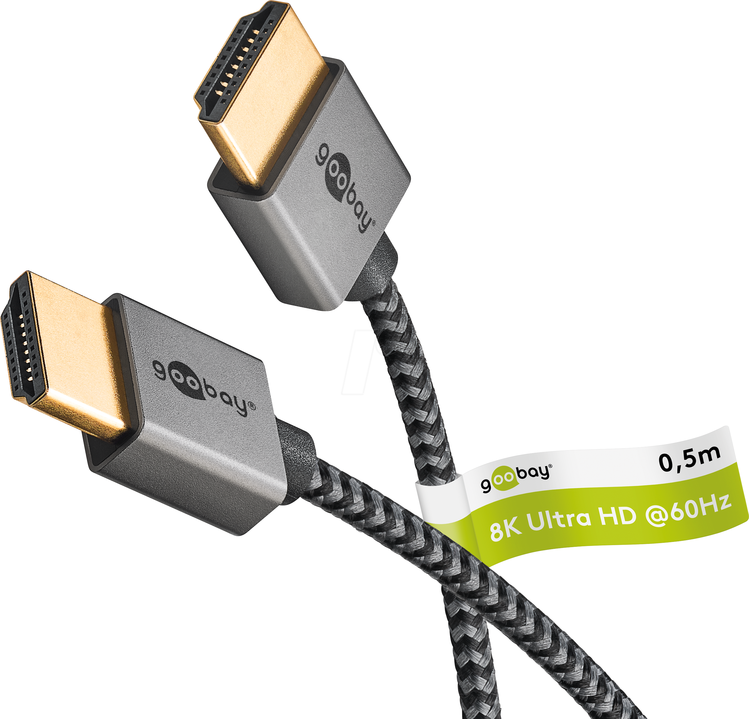 4040849757563 - GOOBAY 75756 - HDMI Slim Textil Kabel - Plus 8K 60Hz 05 m