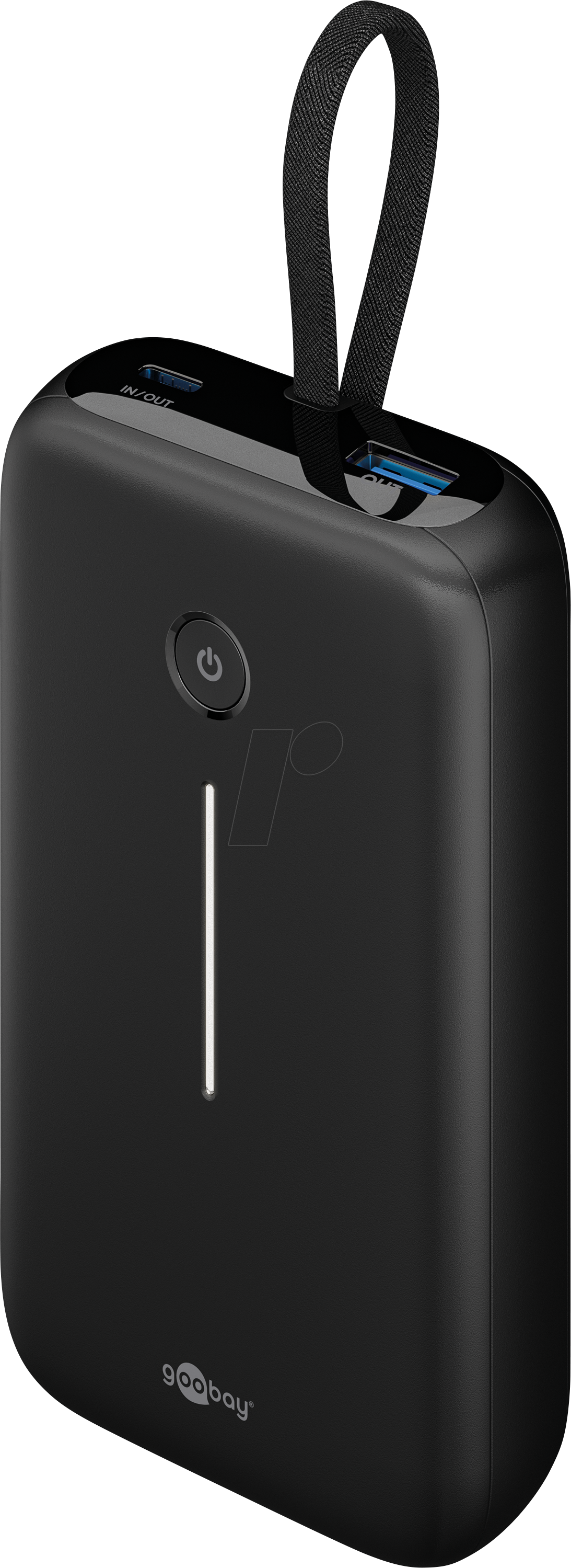 4040849762529 - goobay Powerbank Powerbank 20000 mAh integriertes USB-C Kabel 13cm 30 Watt