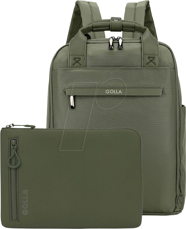 4040849764653 - GOLLA 76465 - Laptop Rucksack 156 mit Sleeve 13 als Set in green