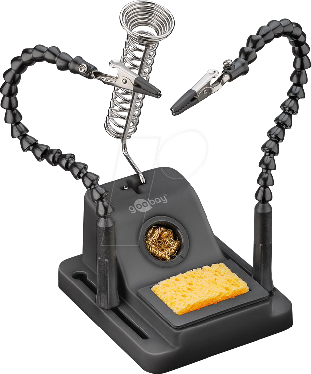 4040849765612 - GOOBAY 76561 - Platinenhalter mit 2 flexiblen Armen Lötkolbenhalter