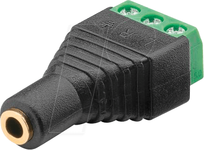 4040849767463 - goobay Terminal Block 3-pin 35 mm female (3-pin stereo) - screw fixing (76746)