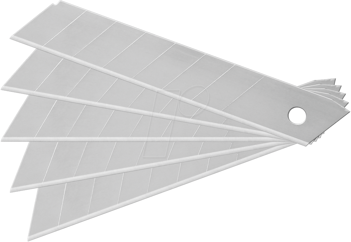 4040849771088 - Klinge S1 - Ersatzklingen Cuttermesser 18 mm Abbrechklingen 10-teilig (77108) - Fixpoint