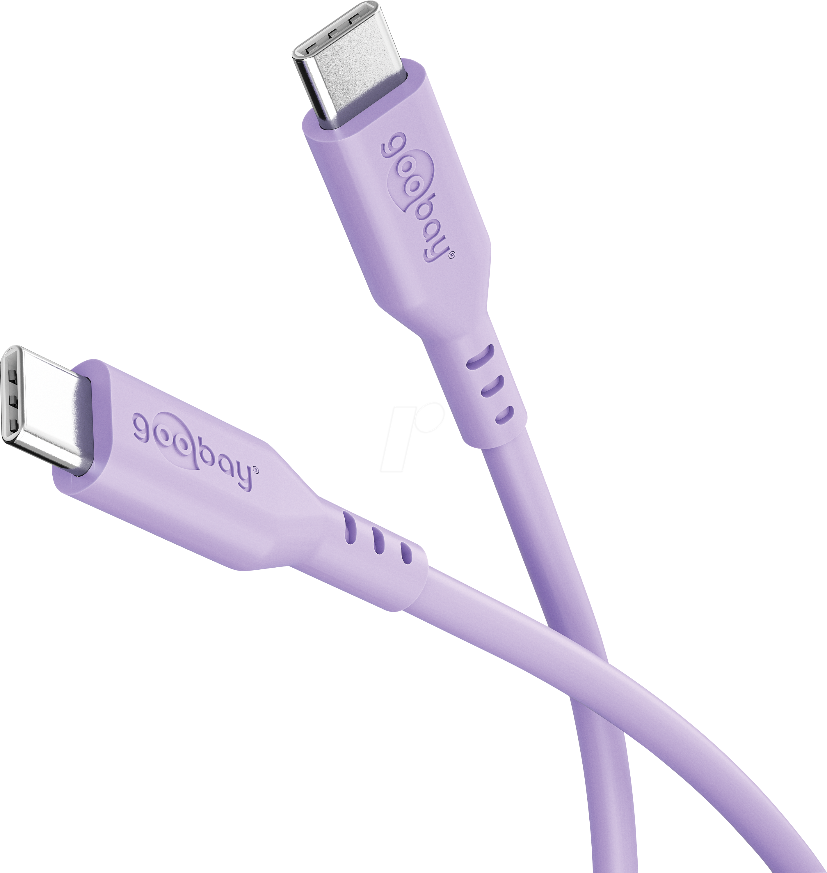 4040849777455 - GOOBAY 77745 - Sync- & Ladekabel USB-C > USB-C Silicon 15 m lila