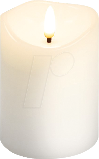 4040849777745 - GOOBAY 77774 - LED Echtwachskerze weiß warmweiß mit Timer 75x10 cm