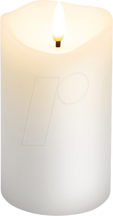 4040849777752 - GOOBAY 77775 - LED Echtwachskerze weiß warmweiß mit Timer 75x125 cm