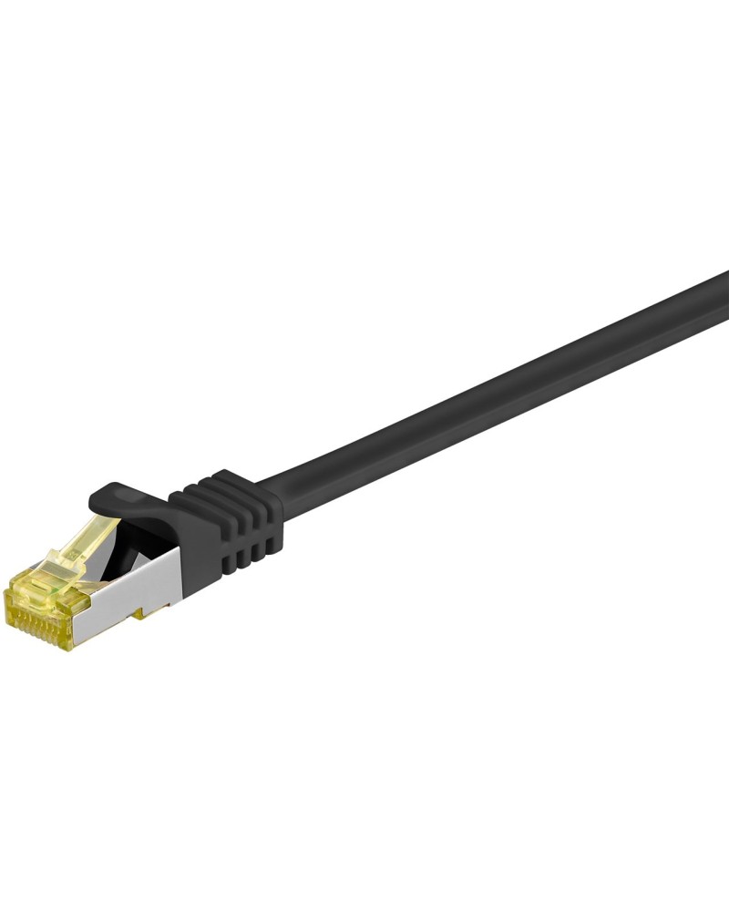 4040849915901 - RJ45 Patchkabel cat 6A s ftp (PiMF) 500 MHz mit cat 7 Rohkabel - lszh halogenfreier Kabelmantel Kupfer RJ45-Stecker (cat 6A) schwarz 1 m (91590)