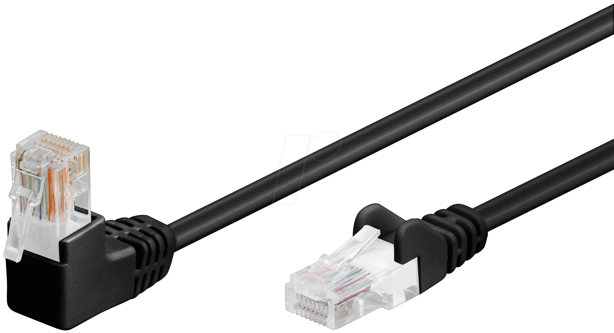 4040849941931 - goobay 94193 - Cat5e Patch (1x90°) schwarz 15 m (94193)