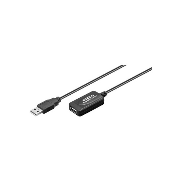 4040849951190 - 95119 - Aktives usb 20 Verlängerungskabel 100 m schwarz (usb - extension repeater cable 10m) - Goobay