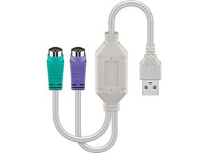 4040849954313 - USB PS 2 - USB Konverter 11 A Stecker auf 2x PS 2-Buchse