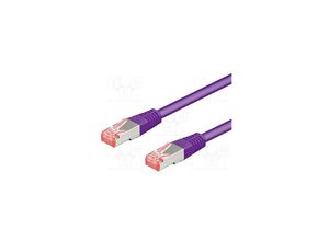 4040849955860 - Wentronic 95586 - Ethernet-Kabel mit RJ45-Steckern (15 m SSTP PIMF Cat 6) Farbe violett