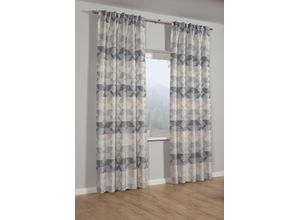 4040976249788 - Gardine SEHLBACH Schal Raute Gr 1 grau B140cm H245cm Polyester Gardinen mit Gardinenband und verdeckten Schlaufen