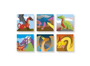 4041077012080 - PlayMais - PlayMais® Card Set MOSAIC Fantasy Dragon