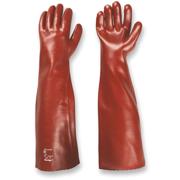 4041095013793 - PVC-Chemikalienschutz Handschuhe EN 388 EN 374 Kat III Gr 10 Lä