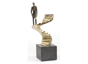 4041104024604 - casa NOVA Objekt Figur Mann auf Treppe (BHT 14x14x3370 cm) BHT 14x14x3370 cm schwarz