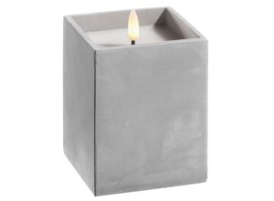 4041104080228 - casa NOVA Kerze LED CEMENT (BHT 850x12x850 cm) BHT 850x12x850 cm grau Duftkerze Candle