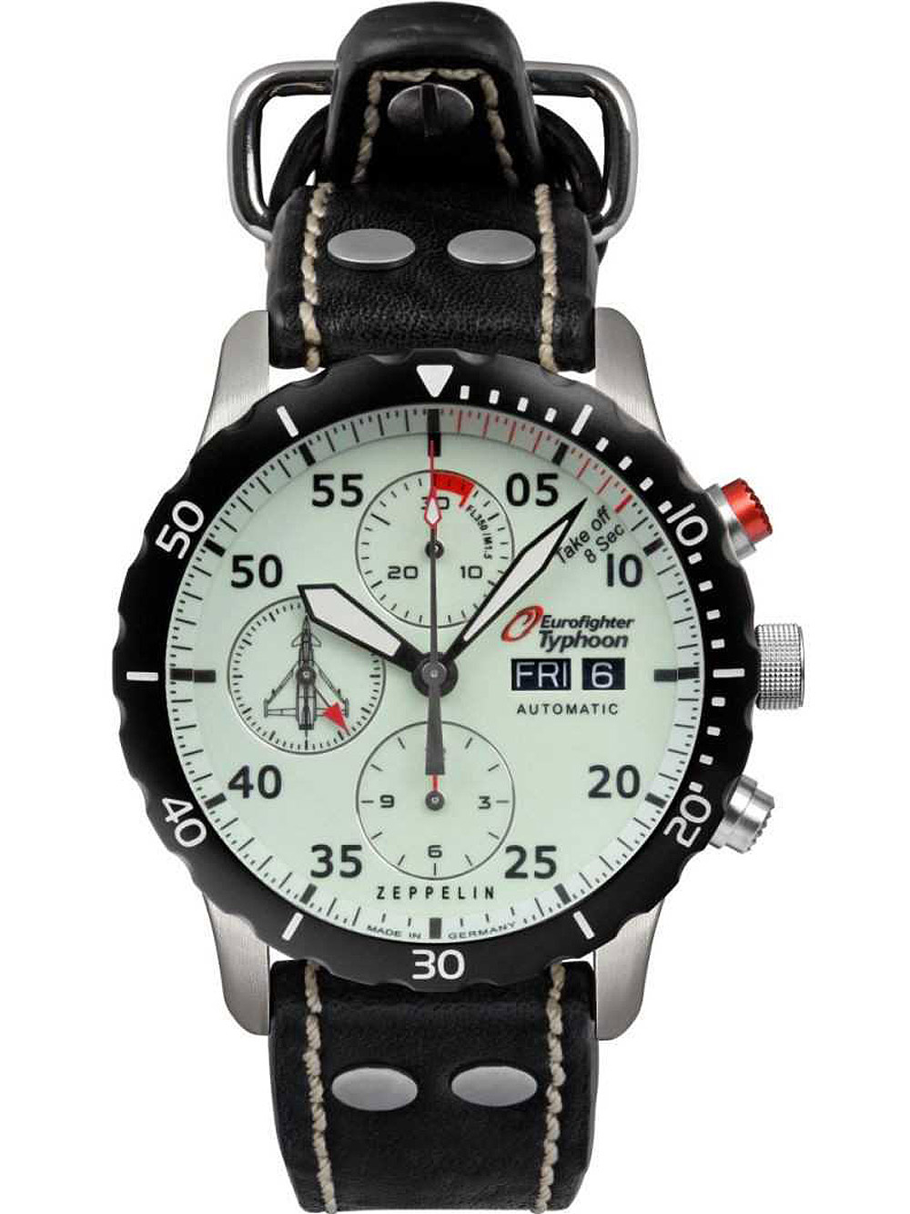 4041338721850 - Zeppelin Eurofighter 72185 Herren Automatikchronograph Streng Limitierte Auflage