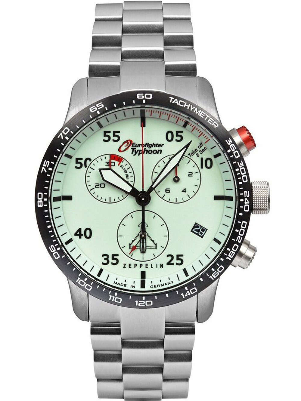 4041338729801 - Zeppelin 7298M-5 Eurofighter Typhoon Quarz Herrenuhr 43mm 10ATM