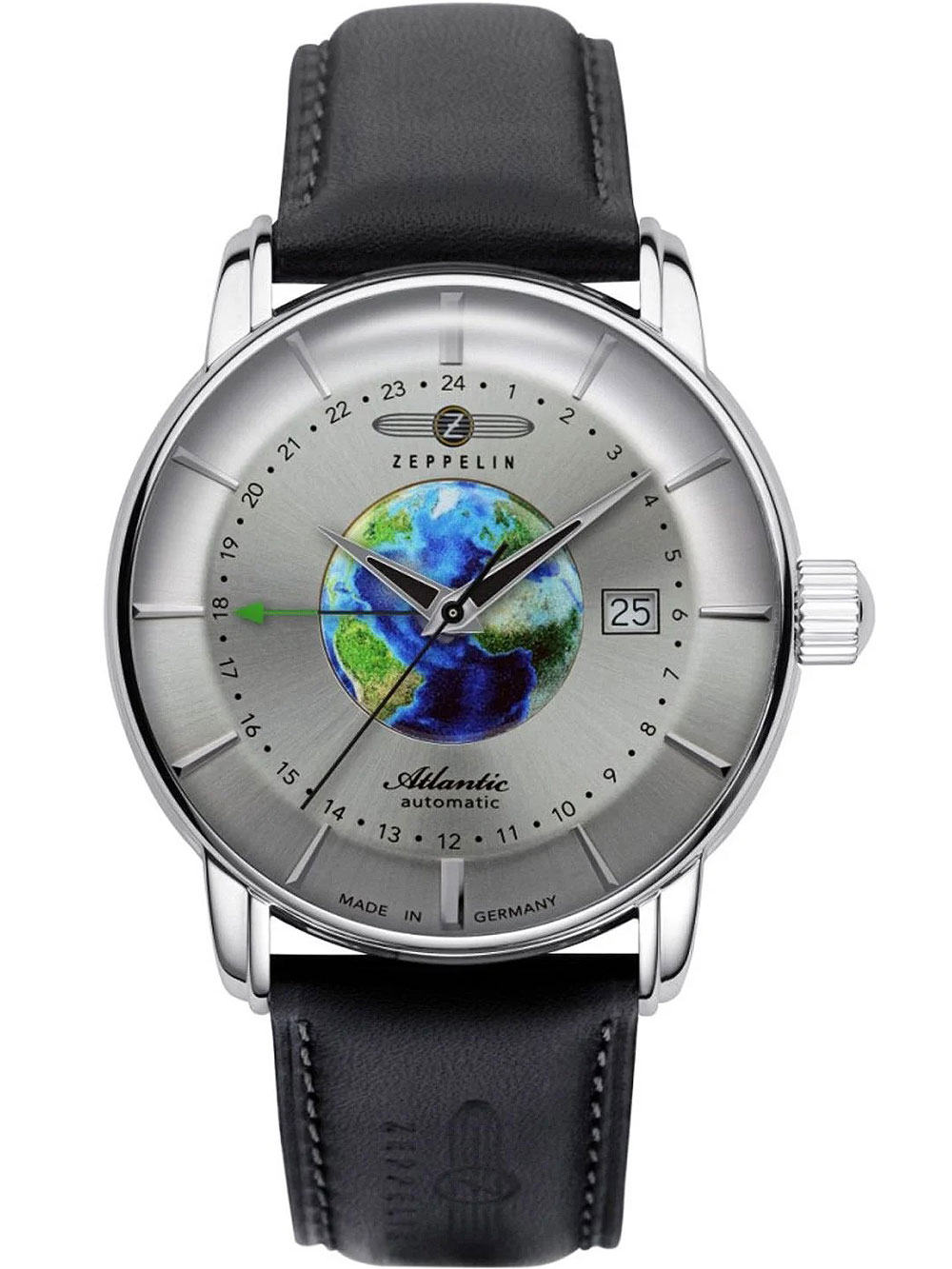 4041338846812 - Automatikuhr ZEPPELIN Zeppelin Atlantic 8468-1 Armbanduhren grau (schwarz) Herren Automatikuhren