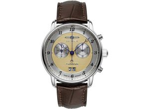 4041338858457 - Chronograph ZEPPELIN Friedrichshafen Armbanduhren dunkelbraun Herren Quarzuhr Armbanduhr Herrenuhr Made in Germany analog Tag