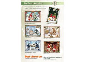 4041437847406 - 3D-Bastelmappe Weihnachtswichtel für 6 Karten