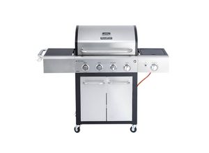 4041571000255 - Gasgrill ALLGRILL FESTIVAL für Einsteiger in Edelstahl-schwarz  4-flammiger Grill mit 155 kW Leistung und großzügiger Grillfläche