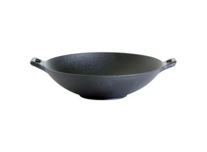 4041571045256 - Gusseisen-Wok mit Griffen rund schwarz 25cm Durchmesser 30cm mit Griffen 75cm Höhe