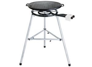 4041571055033 - Hochwertiges Paella-Grill-Set mit Gusseisen-Grillplatte 2-Ring Gasbrenner stabiler Dreibein-Ständer höhenverstellbar Ø 55 cm