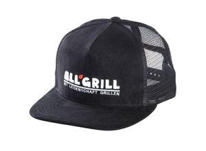 4041571077219 - Paella World Trucker-Kappe Schwarz mit gesticktem Logo - Universalgröße flexibel einstellbar