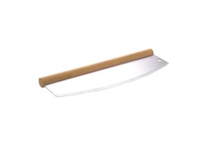 4041571098535 - ALLGRILL Pizzaschneider-Wiegemesser 35 cm Edelstahlklinge für sicheres und müheloses Zerteilen von Pizza und Flammkuchen