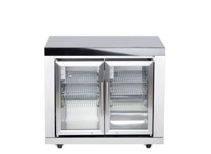 4041571118028 - ALLGRILL Modul 2 Anbaudoppelkühlschrank von CASO 102 x 58 x 90 cm 63 l Volledelstahl künstlicher Marmor