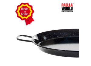 4041571221797 - Leichte emaillierte Paella Pfanne mit Griffen - Universell einsetzbar und robust Original spanische Paella Pfanne Typ Valenciana Ø 10 cm