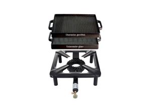 4041571303233 - AllGrill Hockerkocher mit quadratischer Gussgrillplatte 32x32 cm