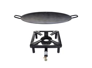 4041571305602 - AllGrill Hockerkocher-Set (klein) mit Eisen-Wok Grillschale Ø 50 cm - ohne Zündsicherung