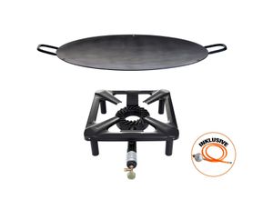 4041571305664 - AllGrill Hockerkocher-Set (klein) - ohne Zündsicherung - mit Eisen-Wok