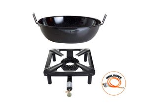 4041571307064 - AllGrill Hockerkocher-Set (klein) ohne Zündsicherung mit Emaille-Schüssel   Topf Ø 30 cm