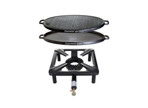 4041571405036 - AllGrill Hockerkocher-Set mit variabler Gusseisengrillplatte