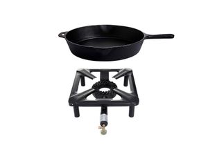 4041571407658 - AllGrill Hockerkocher Gusspfanne - Camping Freizeit - Profiköche - Set Angebot