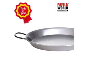 4041571915245 - Original spanische Paelle Pfanne Typ Valencia - leicht Ø 32 cm polierter Stahl robust und preiswert Ideal für Paella Pfannen- Reisgerichte