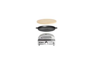 4041571919496 - Multi-Kulti Gasgrill mit Pizzastein und Gussgrillplatte tragbar Ø 33 cm Pizzastein Abmessungen 42 x 51 x 25 cm + Ø 35 cm Gusseisenpfanne