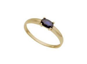 4041633012837 - Goldring FIRETTI Schmuck Geschenk Gold 333 Damenring Edelstein Farbstein Fingerringe Gr 18 Gelbgold 333 15 mm goldfarben (gelbgoldfarben blau blau) Damen Fingerringe mit Saphir