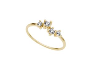 4041633014428 - Fingerring FIRETTI Schmuck Geschenk Gold 333 Damenring Verlobungsring Goldring Solitär Fingerringe Gr 19 Gelbgold 333 goldfarben (gelbgoldfarben kristallweiß kristallweiß) Damen Fingerringe zu Kleid Shirt Jeans Sneaker Anlass Geburtstag Weihnachten