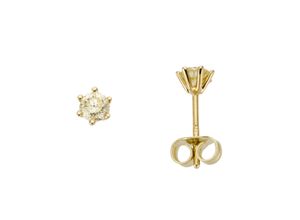 4041633023956 - Paar Ohrstecker FIRETTI Schmuck Geschenk Gold 750 Ohrschmuck Solitär Ohrringe Gr 05 ct LR = lupenrein Gelbgold 585-Diamanten gelb (gelbgoldfarben) Damen Ohrstecker zu Kleid Shirt Jeans Sneaker Anlass Geburtstag Weihnachten