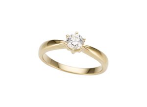 4041633024229 - Solitärring FIRETTI Schmuck Geschenk Gold 750 Damenring Verlobungsring Goldring Solitär Fingerringe Gr 16 05 ct LR = lupenrein Gelbgold 585-Diamanten gelb (gelbgoldfarben) Damen Solitär Ringe zu Kleid Shirt Jeans Sneaker Anlass Geburtstag Weihnachten